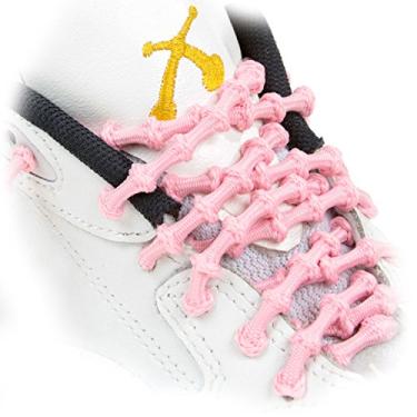 Imagem de XTENEX Série X300 – Cadarço elástico premium sem amarrar, ajuste de desempenho – Maior conforto para botas e tênis de corrida, rosa, 30in/75cm