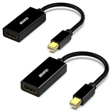 Imagem de BENFEI Adaptador Mini DisplayPort para HDMI, 2 unidades, conversor Mini DP (Thunderbolt) para HDMI, cabo banhado a ouro, compatível com MacBook Pro, MacBook Air, Mac Mini, Microsoft Surface Pro 3/4, etc
