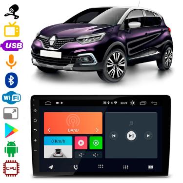 Imagem de Central Multimídia Renault Captur 2017 a 2021 9 Polegadas Espelhamento USB fm Bluetooth + Câmera de Ré