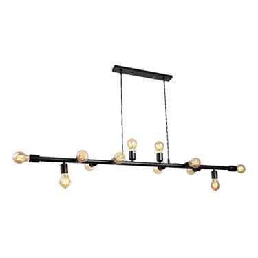 Imagem de Lustre Pendente Luminária Preto Sputnik Moderno Retrô para 12 Lâmpadas Sala Área Gourmet Inl56