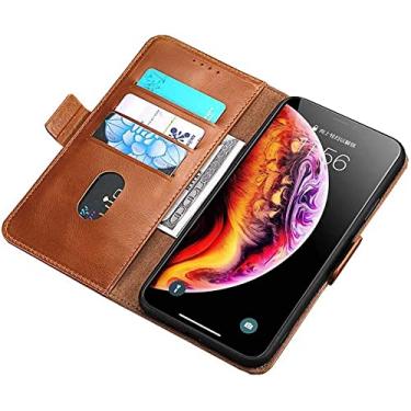 Imagem de HAODEE Bolsa carteira de couro, capa de telefone à prova de choque com slot para cartão e função de suporte para Apple iPhone 11 Series Case (tamanho: 6,1 polegadas)