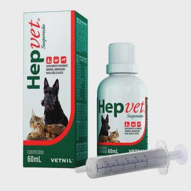 Imagem de Suplemento Vitamínico Hepvet para Cães e Gatos Suspensão Vetnil 60ml