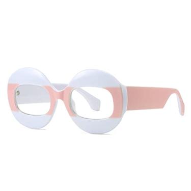 Imagem de Moda moldura redonda peça branca guarda-sol combinando cor individual protetor solar óculos de sol, C11, tamanho único