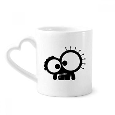 Imagem de Caneca Universe Alien Monster Criature Caneca de café cerâmica copo de coração de vidro