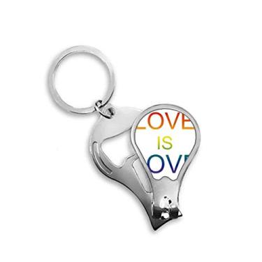 Imagem de Chaveiro abridor de cortador de unhas LGBT Rainbow Flag Love is Love