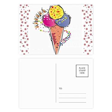 Imagem de Ilustração de elemento de bola de sorvete azul vermelho amarelo azul flor de Natal celebração cartão postal de correspondência de bênção