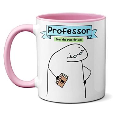 Imagem de Caneca Professor Rei Da Paciência Prova Em Dupla Você E Deus (Rosa)