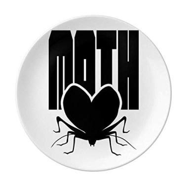 Imagem de Prato decorativo de pragas de insetos medo animal mariposas de porcelana salver talheres prato de jantar