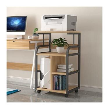 Imagem de KIZQYN Suporte de impressora do chão ao teto Rack de suporte de impressora Desktop PC Moldura principal Rack de armazenamento de chassi multicamadas Escritório Gabinete móvel Impressora de mesa (Cor: E5)