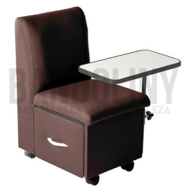 Imagem de Cadeira Para Manicure Cirandinha Marrom Ciranda Esmalteria - Bandoliny