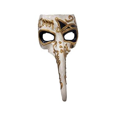 Imagem de Máscara de nariz longo veneziano Plague Doctor, 23 cm de comprimento (preto)