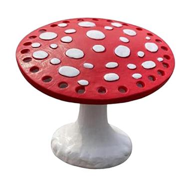 Imagem de Dynwave Titular de de cogumelo, 26 furos ornamento de mesa para exibir organizador de para mulheres pendurar, vermelho