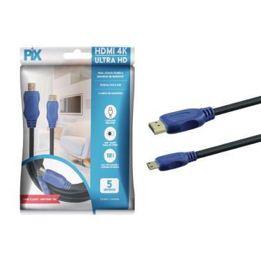 Imagem de Cabo Hdmi 2.0 para Mini Hdmi 4k Ultrahd 3d Blindado 5 Metros