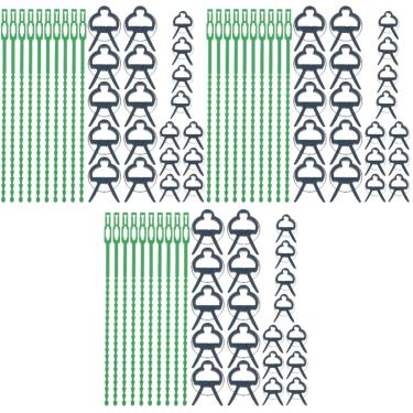 Imagem de YARNOW 270 Peças Laços De Jardinagem Laços Fixos Da Planta Clipes De Orquídea Para Suporte De Plantas Clipes De Enxerto Clipes De Suporte De Orquídea Cano De Aço Ligação Plástico