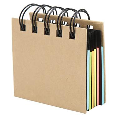 Imagem de Caderno de bolso colorido com bobina dupla vazada para anotações de escritório, 8,3 x 7,8 x 2,5 cm