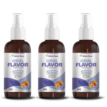 Imagem de Kit 3Uni Oral Flavor Perfect Spray Própolis + Mel + Cúrcuma Longa 30ml