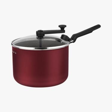 Imagem de Pipoqueira Tramontina antiaderente 20cm 3,5L com tampa de vidro vermelho