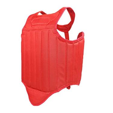 Imagem de Protetor de Peito de Karatê Unissex, Protetor de Taekwondo, Protetor de Costela Muay Thai Mma para Treinamento, , , Vermelho L