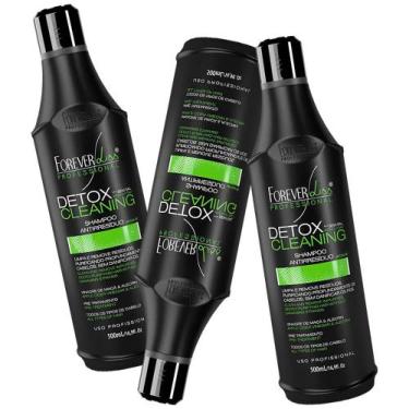 Imagem de Kit 03 Forever Liss Shampoo Antirresíduo Detox Cleaning 500ml