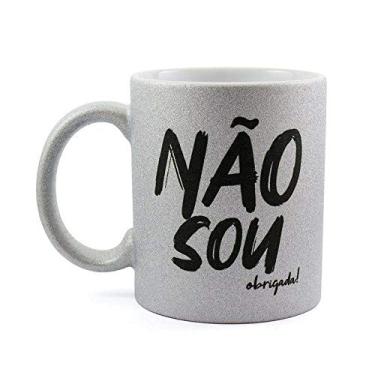 Imagem de Caneca Personalizada com Glitter Não Sou Obrigada