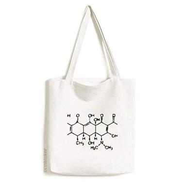 Imagem de Bolsa de lona com estrutura atômica, química orgânica molecular, bolsa de compras, bolsa casual