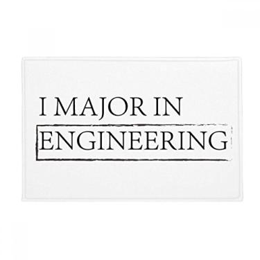 Imagem de DIYthinker Quote I Major in Engineering Tapete antiderrapante para porta de banheiro
