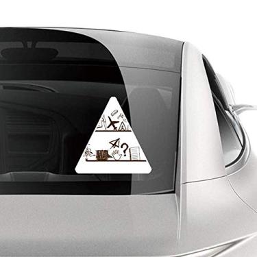 Imagem de DIYthinker Adesivo infantil com ilustração fofa, estante de livros, carro, motocicleta, bicicleta, bagagem