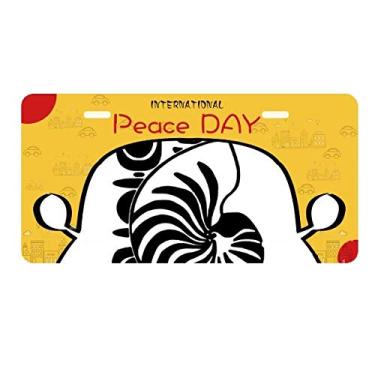 Imagem de DIYthinker Nova Caledônia Emblema Nacional Placa de Carro Decoração Dia da Paz