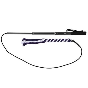 Imagem de LZKW Good Elastic String - Bastão retrátil para cães, varinha de gato, leve, durável para cães e gatos (preto, G)