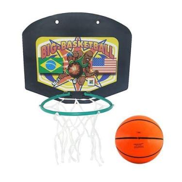 Imagem de Tabela De Basquete Infantil C/ Mini Bola E Rede Basketball 810 Big Boy