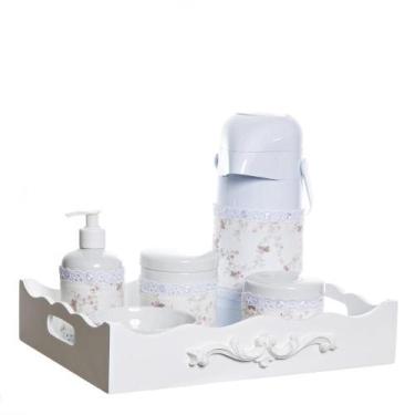 Imagem de Kit Higiene Resina Arabesco Com Porta Álcool-Gel E Capa Quarto Bebê In