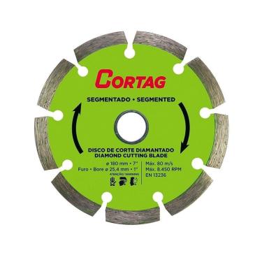 Imagem de Disco Diamantado Cortag 7P Segmentado 180x25,4mm