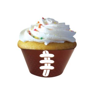 Imagem de Creative Converting 12 embalagens de cupcake de futebol fanático