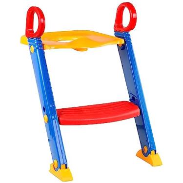 Imagem de Assento Troninho Redutor Sanitário Infantil com escada Colorido Multmaxx