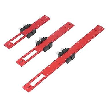 Imagem de Régua de Traçado Tipo T para Carpintaria Corrediça de Metal Conjunto de Réguas para Carpintaria Gravação a Precisa 3 Peças T-track para Medição