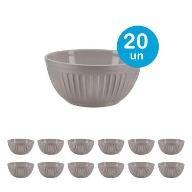 Imagem de 20un Tigela bowl Cumbuca Melamine Plissé 500ml Vasilha caldo