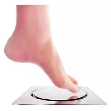 Imagem de Ralo Inteligente Click Para Banheiro 10x10cm e 15x15cm Aço Inox