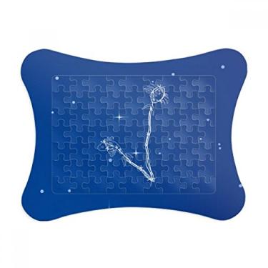 Imagem de Moldura de quebra-cabeça com padrão de constelação do universo estrela, enfeite de quebra-cabeça