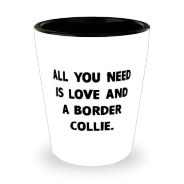Imagem de Epic Border Collie Dog Gifts, All You Need is Love and a Border Collie, Copo de Natal de amigos