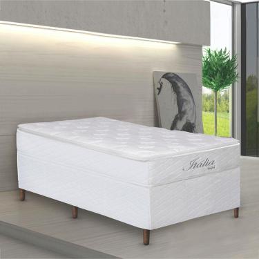 Imagem de Cama Box de Solteiro Umaflex Itália com Pillow Top e Molas Ensacadas 69x88x188cm - Branco