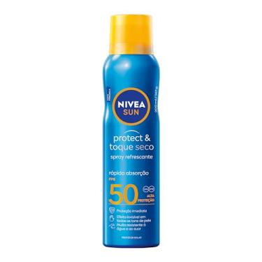 Imagem de NIVEA SUN Protetor Solar Spray Protect & Toque Seco FPS 50 200ml - FPS 50, sensação refrescante na pele, rápida absorção, não oleoso, alta proteção UVA/UVB, muito resistente à água, embalagem spray