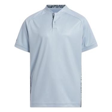 Imagem de adidas Camisa polo masculina gola esportiva, azul maravilha grande