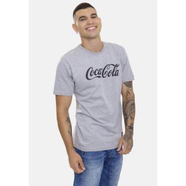 Imagem de Camiseta Starter Collab Coca Cola Big Logo Front Back Cinza Mescla