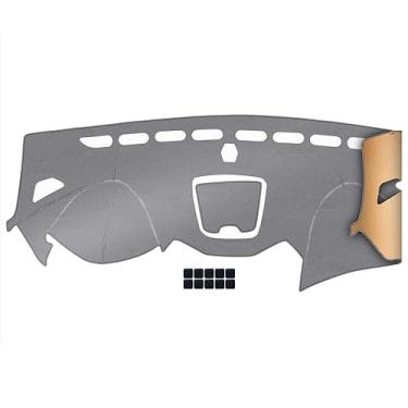 Imagem de QUYDDC Capa de painel Dacron atualizada adequada para Santa Fe 2013 2014 2015 2016 2017 2018 Santa Fe eficaz antirreflexo, proteção solar, à prova de poeira, à prova de UV - cinza