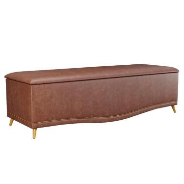 Imagem de Calçadeira Baú Casal 140cm Imperial J02 Facto Marrom