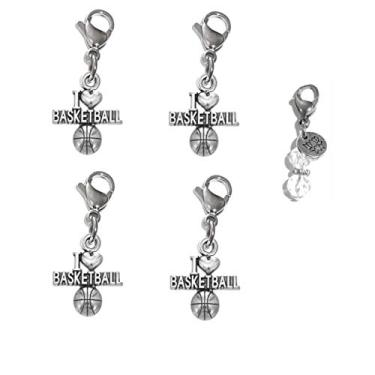 Imagem de Conjunto de 4 pingentes de encaixe, construa sua própria pulseira, bolsa, bolsa, mensagem, inspirador, chaveiro, puxador com zíper, joias, Metal