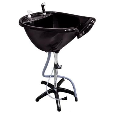 Imagem de Lavatório Preto Portátil, Pé Fixo para Cabeleireiro, Santa Clara