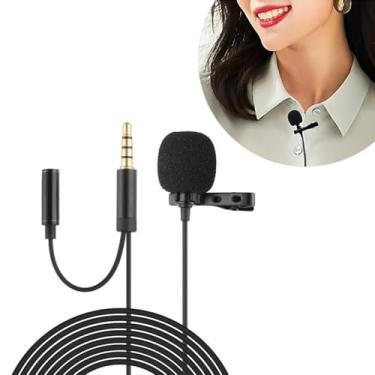 Imagem de Microfone Lapela Smartphone Câmeras Fone Com Fio Plug P3