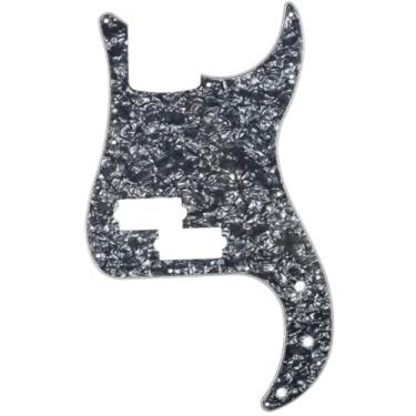 Imagem de Musiclily 13 Furos Escudo Baixo Pickguard para Fender EUA/Mexicana Standard Precision Bass 4 Cordas, 4 Camadas Preto Perolado