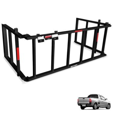 Imagem de Extensor de Caçamba Montana 2004 a 2010 Rampa Preto Reforçado 350kg Gtnox